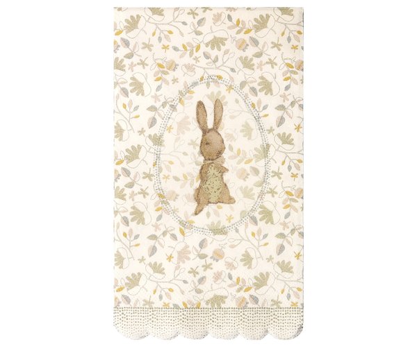 MAILEG 18-7300-00 Serviette, Romantik Bunny, 20x11 cm