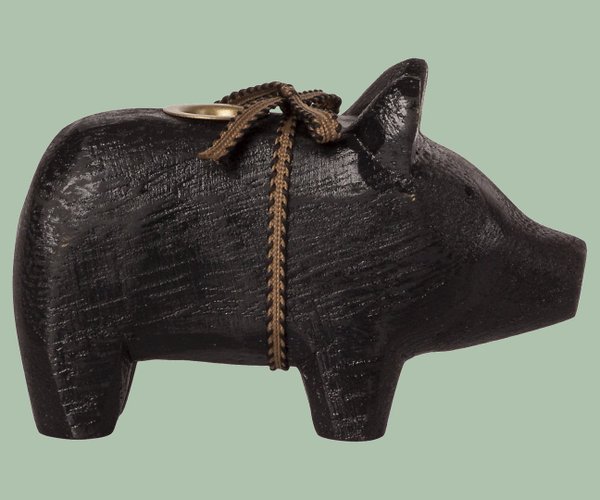 MAILEG 14-1800-01 Schwarzes "Kerzenschwein" ❤️;  Kerzenständer, klein