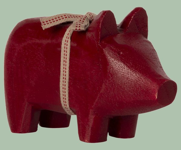 MAILEG14-1800-00 Rotes "Kerzenschwein" ❤️;  Kerzenständer, Größe: klein